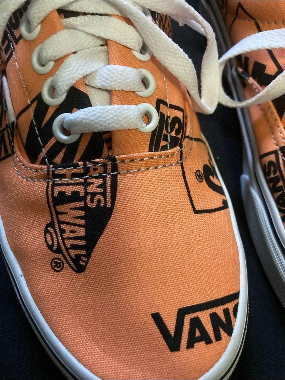 Vans Era Skate Sneakers Off The Wall Orange Logo Low-Top Women 8 Men 6.5